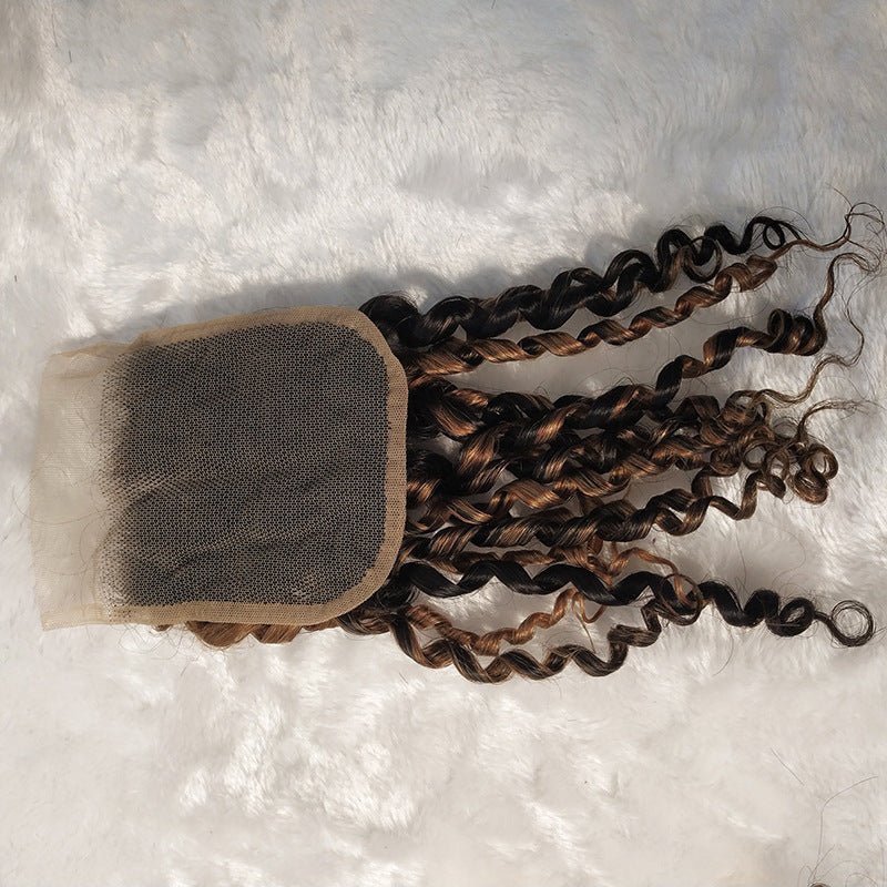 Lace Hair Block Wig with Brazilian Hair Color Palette Piano color