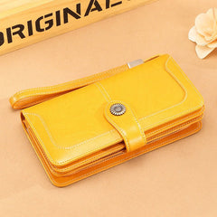 Ladies Long Clutch Handbag Ancient yellow