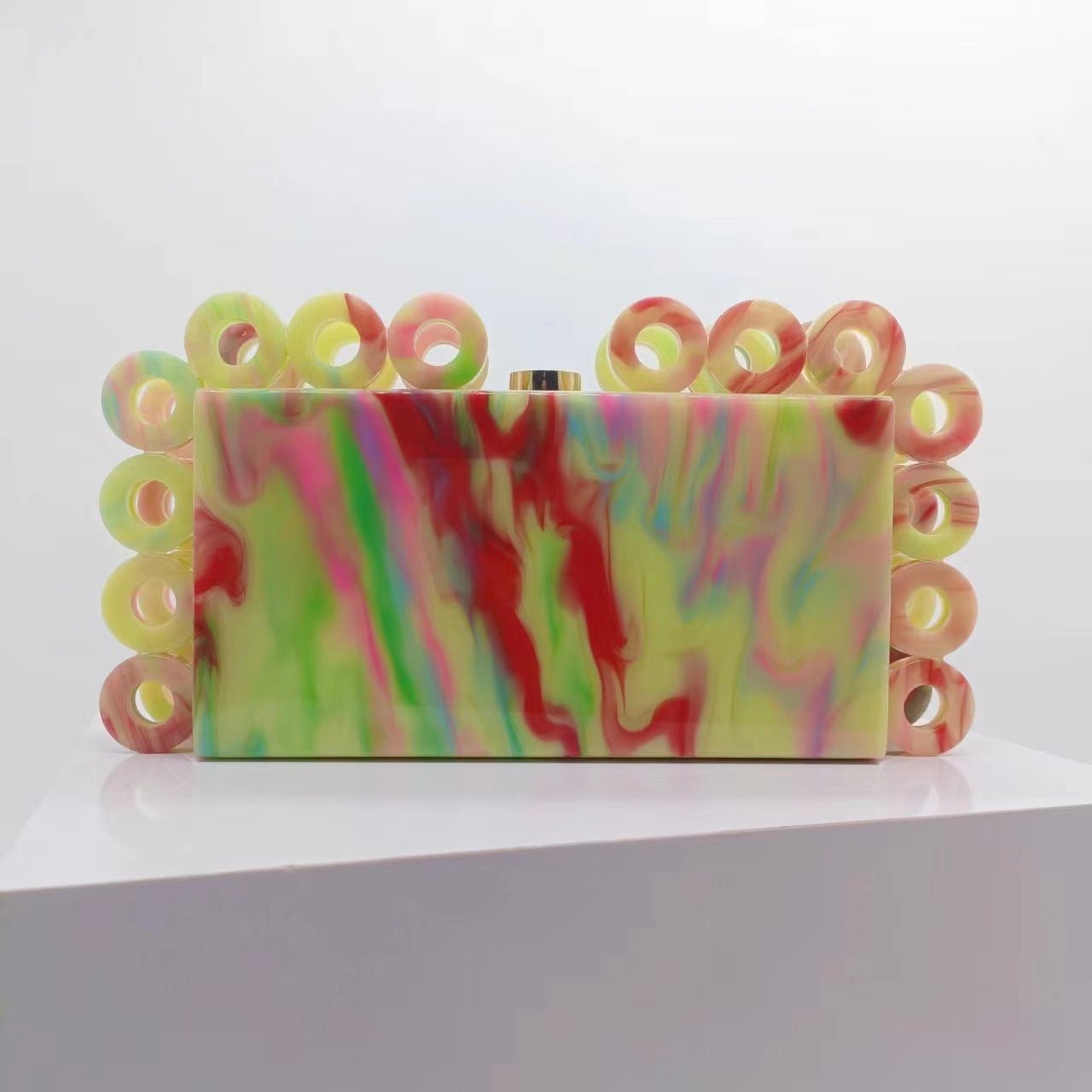 Ladies New Fashion Circle Clutch Handbag Color