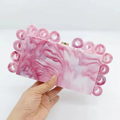 Ladies New Fashion Circle Clutch Handbag Color