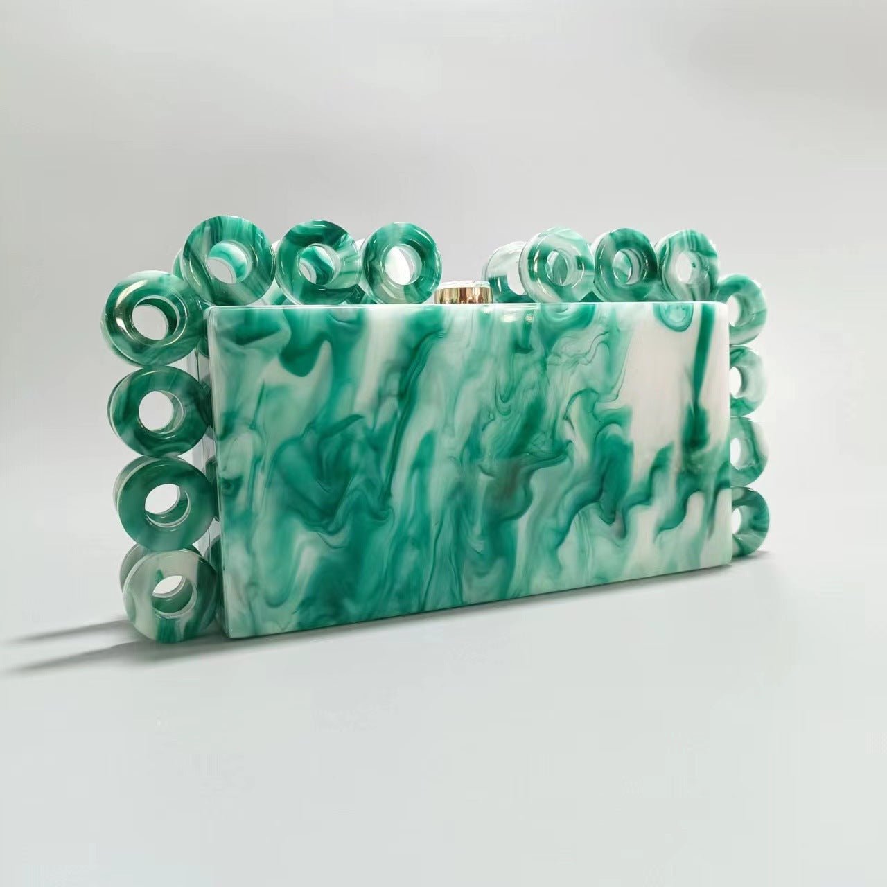 Ladies New Fashion Circle Clutch Handbag Green