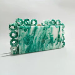 Ladies New Fashion Circle Clutch Handbag Green