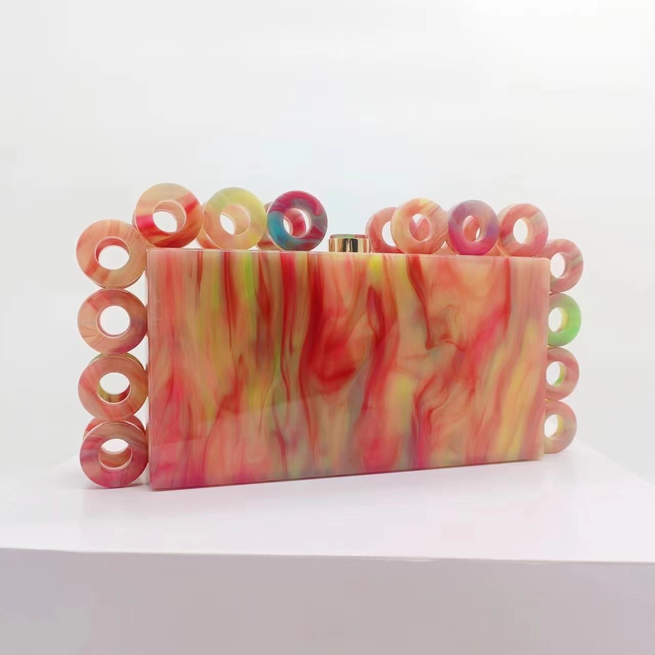 Ladies New Fashion Circle Clutch Handbag Color