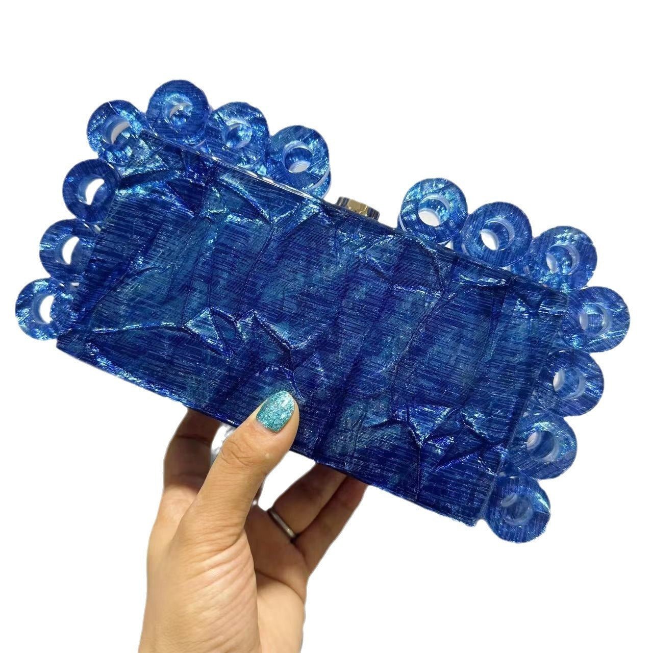 Ladies New Fashion Circle Clutch Handbag Color