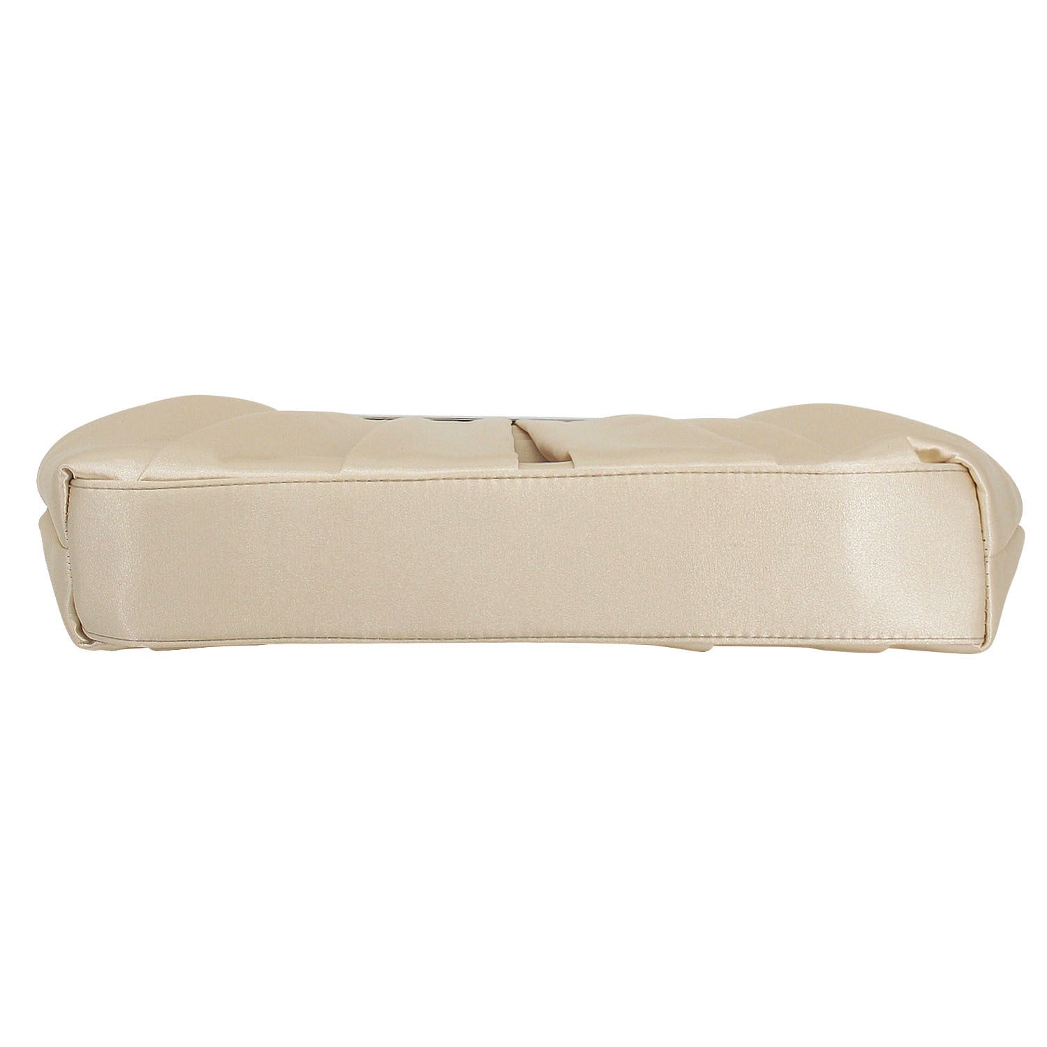 Ladies' Pleated Satin Dinner Clutch Bag Silver