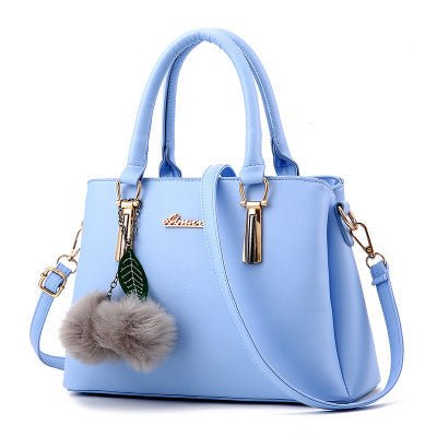 Lady Shoulder Diagonal Clutch Handbag Light Blue
