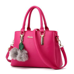 Lady Shoulder Diagonal Clutch Handbag Rose Red
