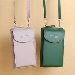 Large Capacity Clutch Shoulder Bag for Mobile Phones Green