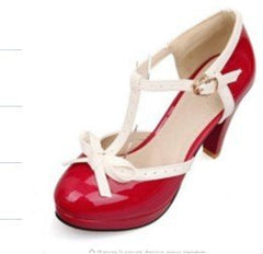 Large color matching high heels Red
