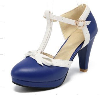 Large color matching high heels Black