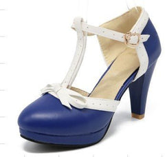 Large color matching high heels Black