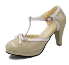 Large color matching high heels Khaki