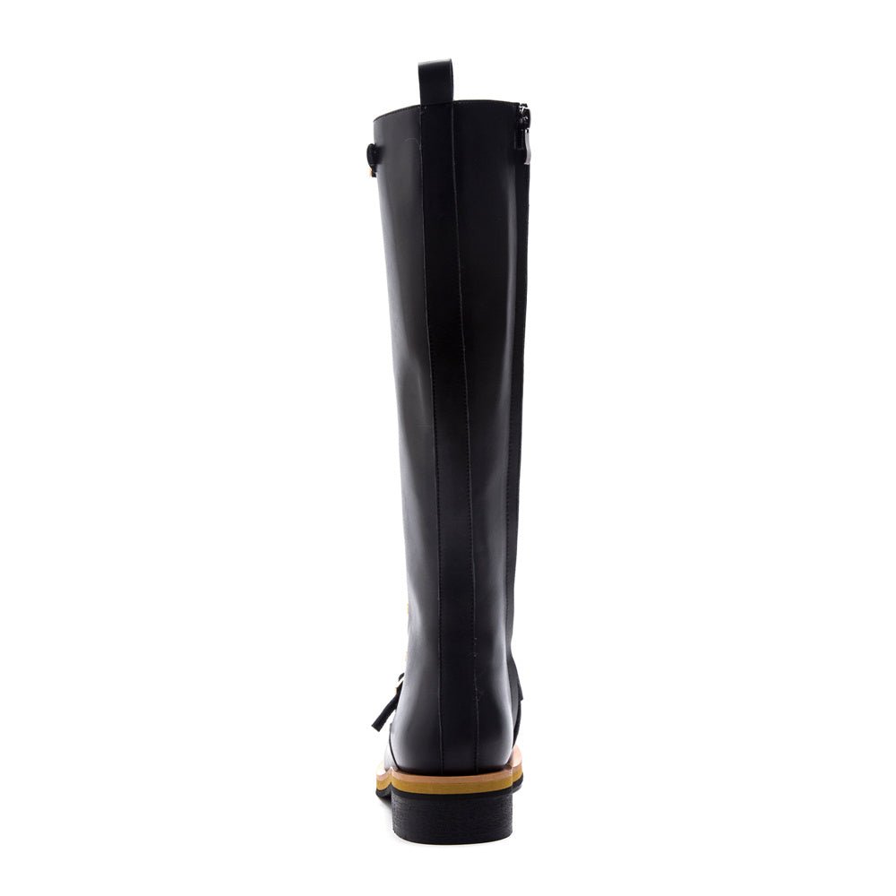 Leather boots Martin boots Black