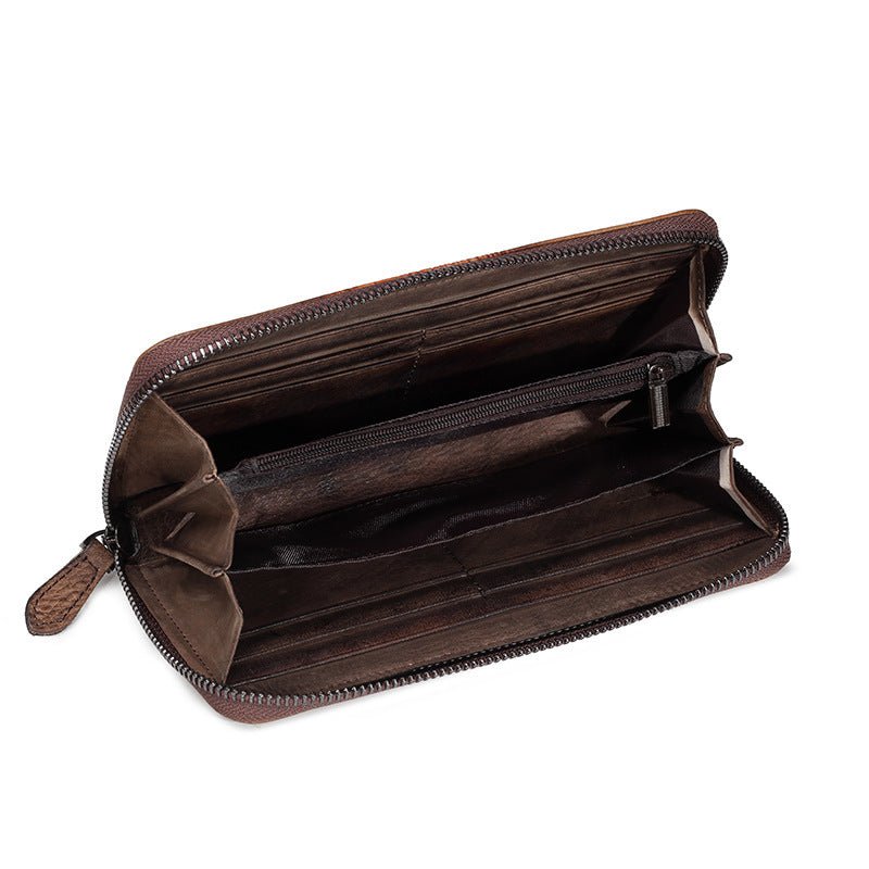 Leather ladies Clutch wallet Coffee