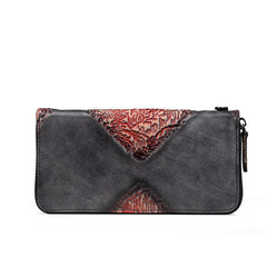 Leather ladies Clutch wallet Black