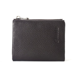 Leather Wallet Lychee Pattern Women's Short Coffee