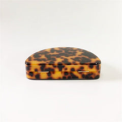 Leopard Print Semicircle Acrylic Clutch Women Hawksbill Color