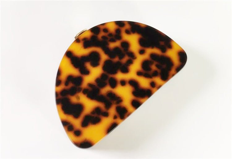 Leopard Print Semicircle Acrylic Clutch Women Hawksbill Color