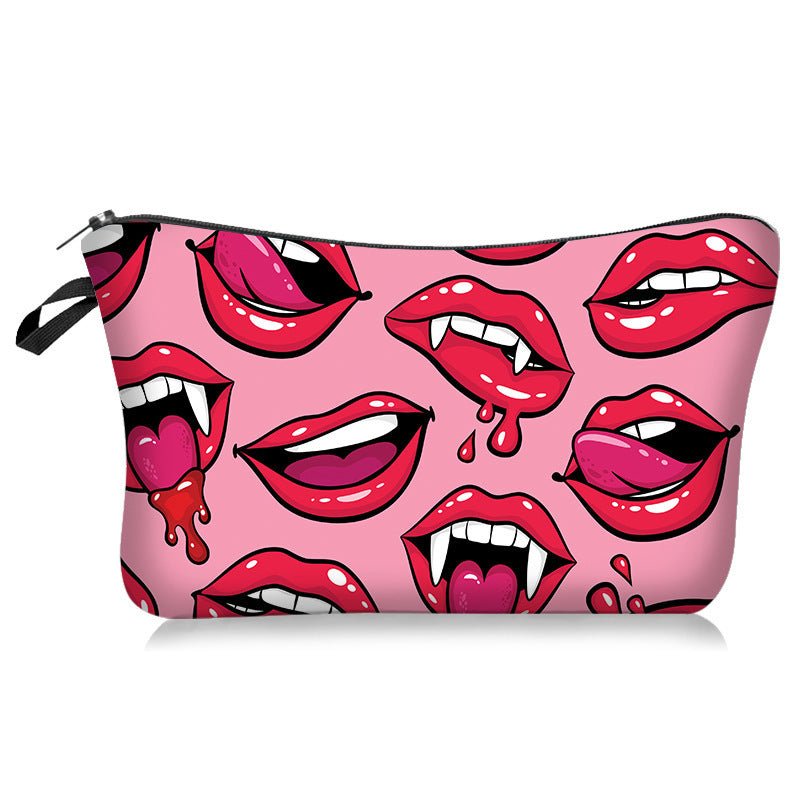 Lips Rose Flower Print Clutch Bag 45078
