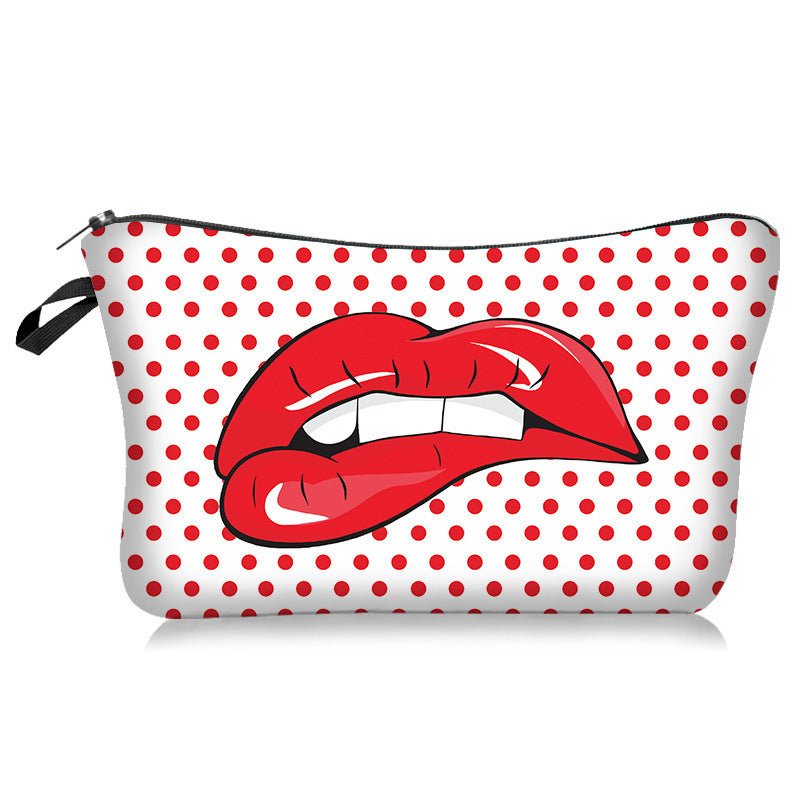 Lips Rose Flower Print Clutch Bag 35492