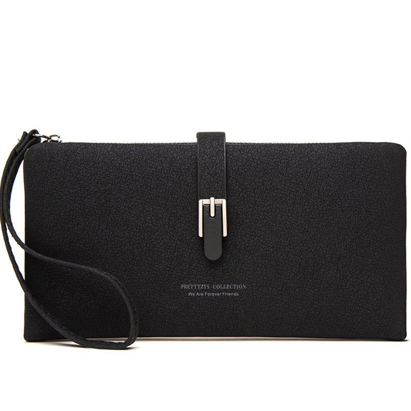 Long Female Wallet Simple Clutch Black