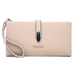 Long Female Wallet Simple Clutch Apricot