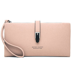 Long Female Wallet Simple Clutch Pink