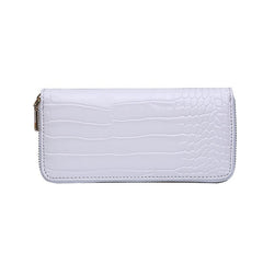 Long lady zipper clutch Wallet White