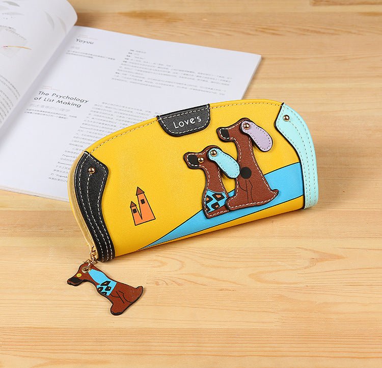 Long stylish clutch purse for ladies yellow