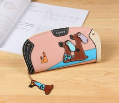 Long stylish clutch purse for ladies Pink