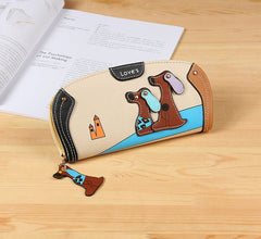Long stylish clutch purse for ladies Khaki