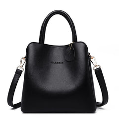 Luxury Leather Clutch - Designer Handbag for Women & Casual Tote Black