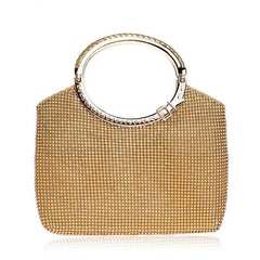Luxury Rhinestone Clutch - Elegant Banquet & Evening Bag for Women Gold