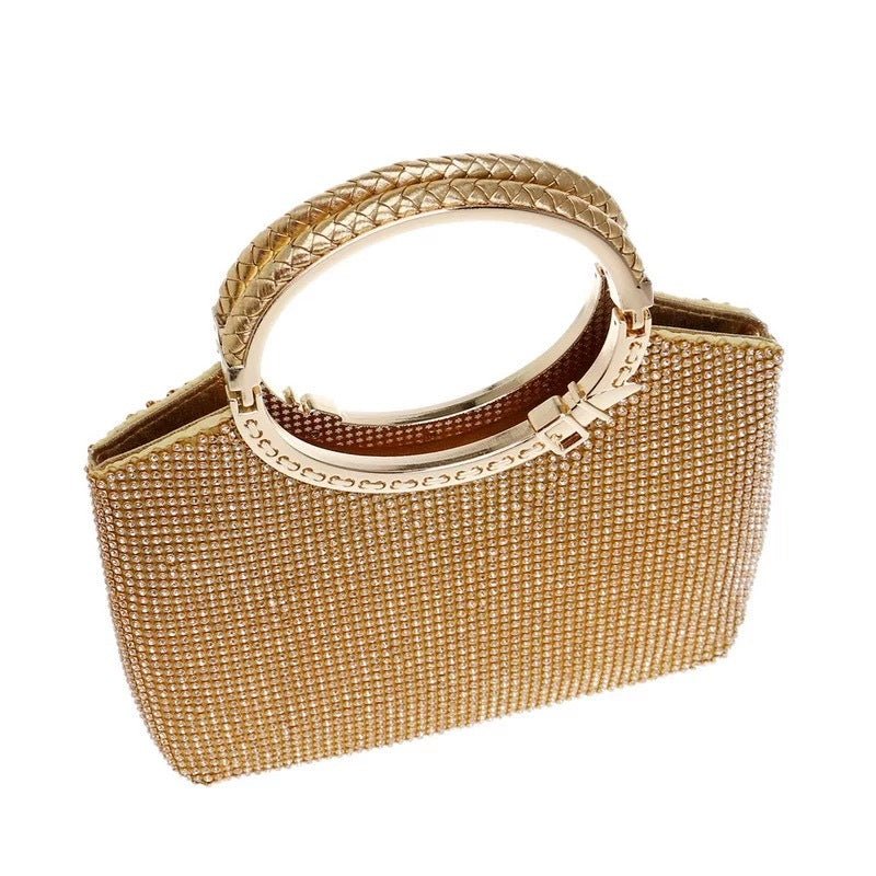 Luxury Rhinestone Clutch - Elegant Banquet & Evening Bag for Women Gold