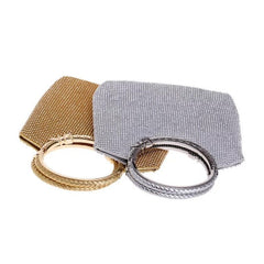 Luxury Rhinestone Clutch - Elegant Banquet & Evening Bag for Women Silver