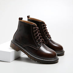 Martin Boots Women Belt Short Boots Women High Top Women Brown