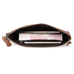 Men's Clutch Long Wallet Brown
