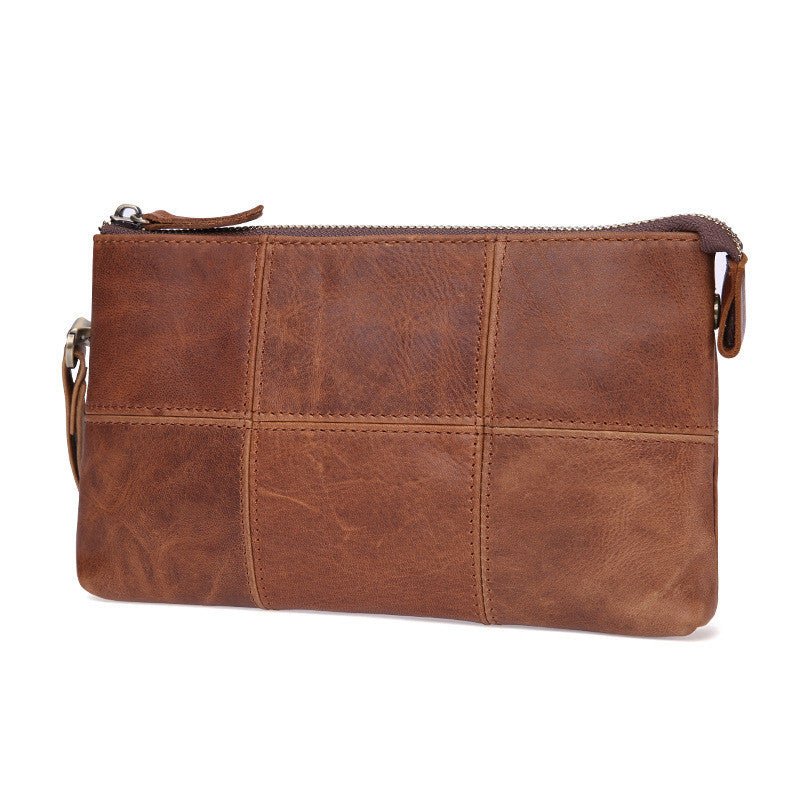 Men's Clutch Long Wallet Brown