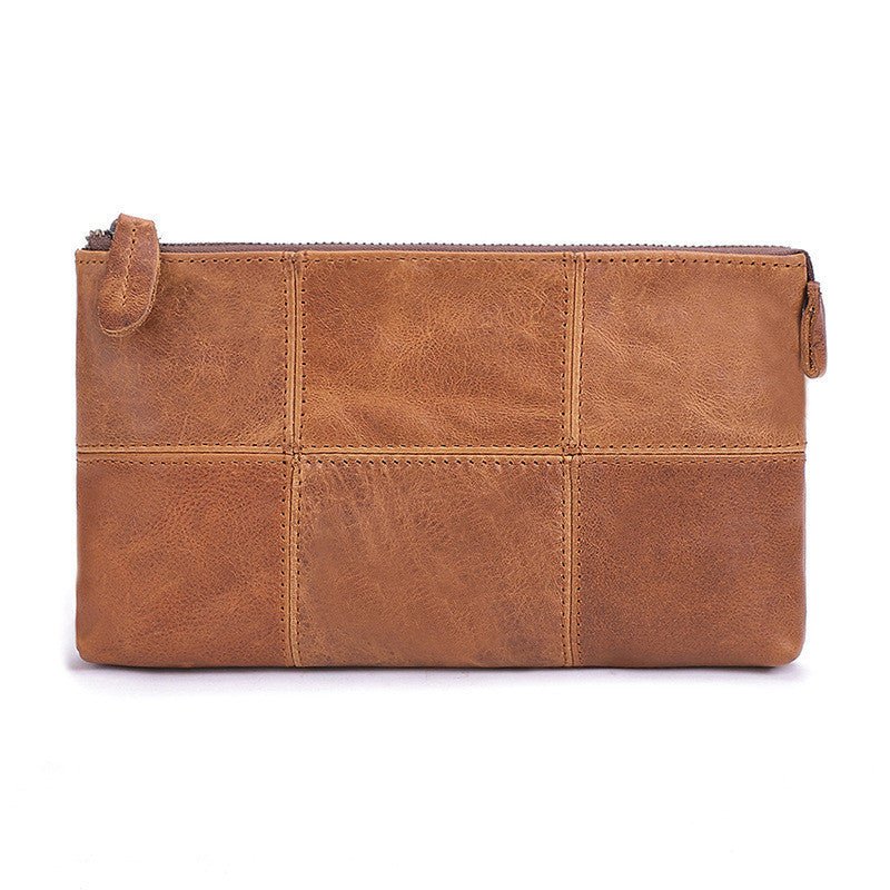 Men's Clutch Long Wallet Brown