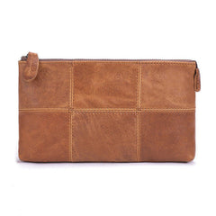 Men's Clutch Long Wallet Brown