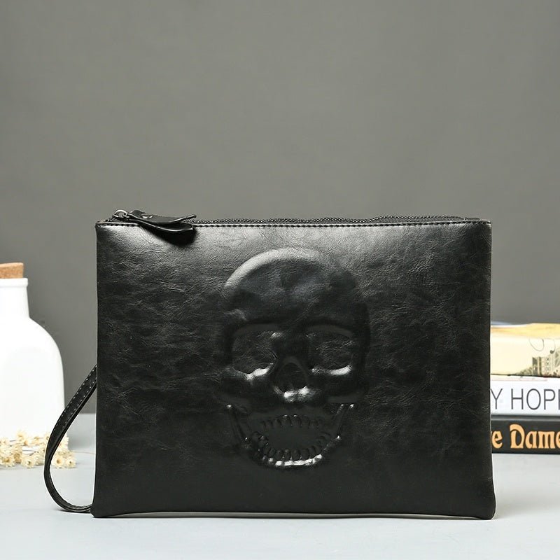 Men's Skull Clutch Black
