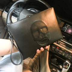 Men's Skull Clutch Black