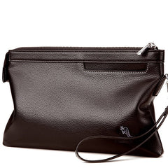 Men's soft leather clutch Brown
