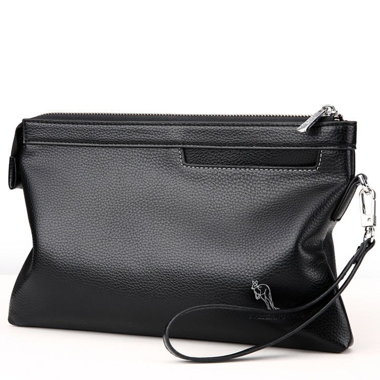 Men's soft leather clutch Black