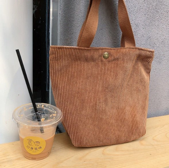 Mini Eco Clutch Korean Tote Bag Brown