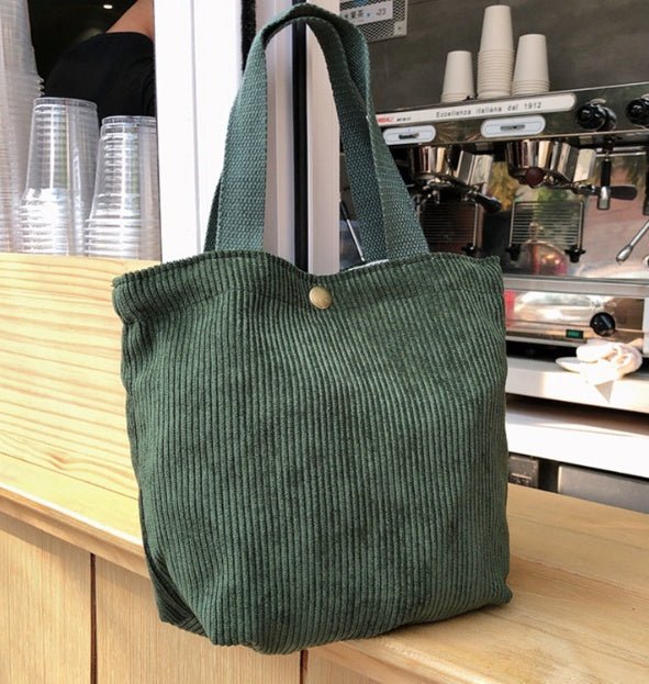 Mini Eco Clutch Korean Tote Bag Dark green
