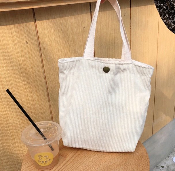 Mini Eco Clutch Korean Tote Bag White