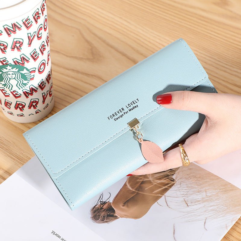 Multi - function Three - fold Clutch bag Sky blue