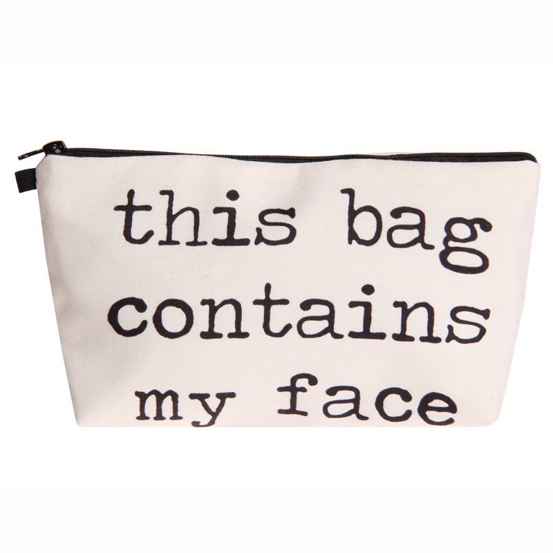Multifunctional Letter Print Cosmetic Clutch Bag for Women Hzb837