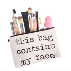 Multifunctional Letter Print Cosmetic Clutch Bag for Women Hzb759